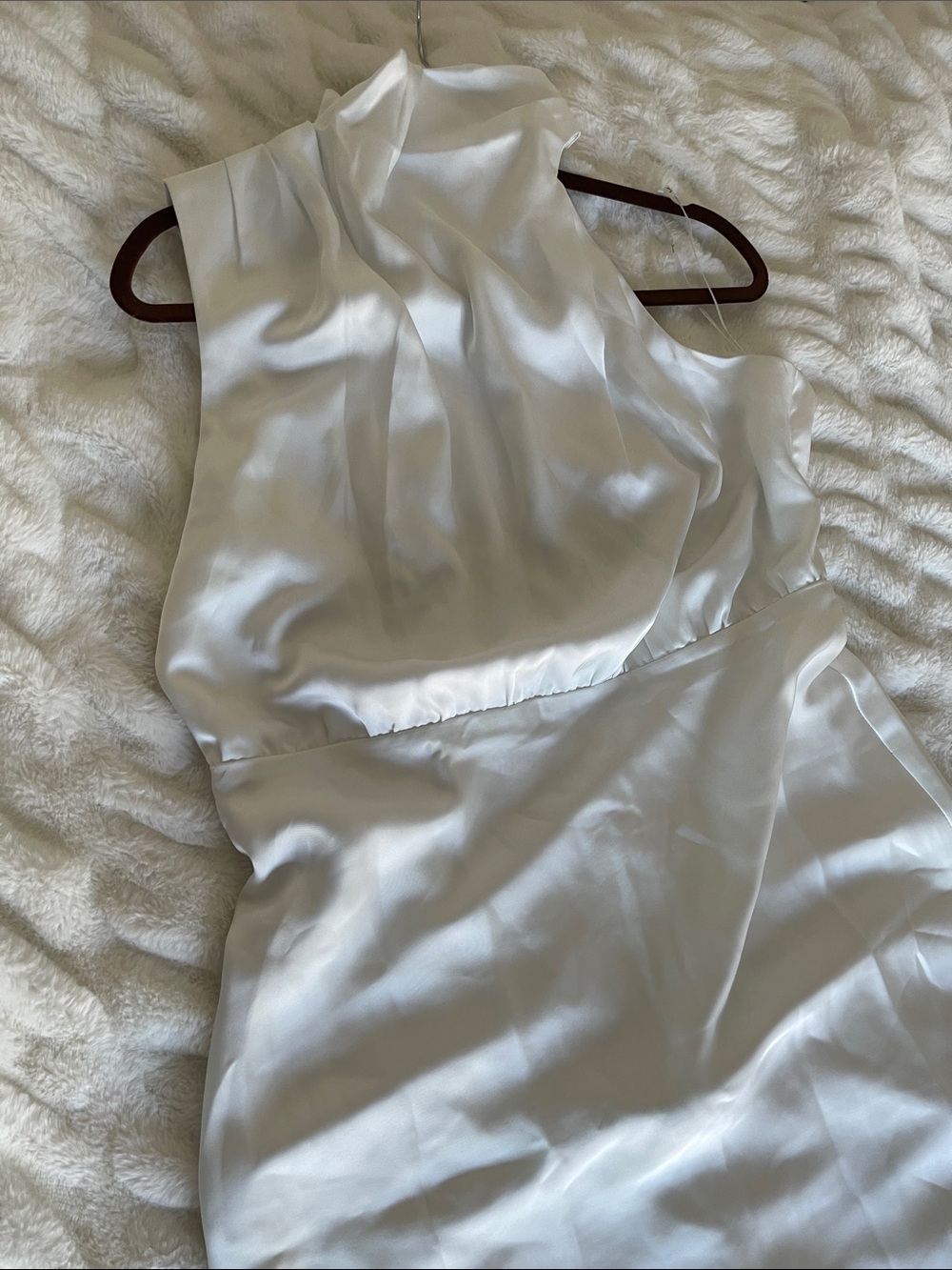 Lulu's Elegant White Sleeveless Dress